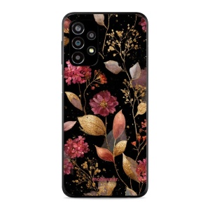 Lesklý kryt Mobiwear Glossy - Samsung Galaxy A23 / A23 5G - G171G Zlatavé lístky a květy