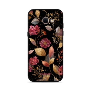 Lesklý kryt Mobiwear Glossy - Samsung Galaxy A5 (2017) - G171G Zlatavé lístky a květy