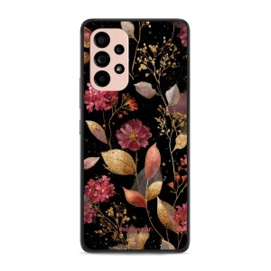 Lesklý kryt Mobiwear Glossy - Samsung Galaxy A53 5G - G171G Zlatavé lístky a květy