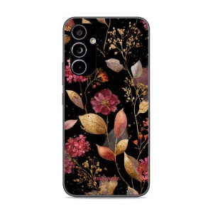 Lesklý kryt Mobiwear Glossy - Samsung Galaxy A54 5G - G171G Zlatavé lístky a květy