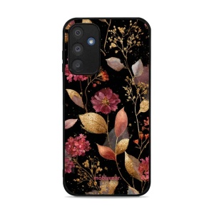 Lesklý kryt Mobiwear Glossy - Samsung Galaxy A56 5G - G171G Zlatavé lístky a květy