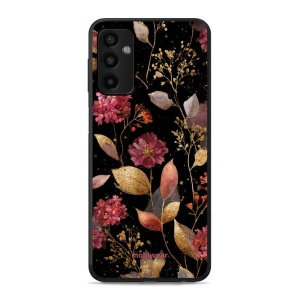 Lesklý kryt Mobiwear Glossy - Samsung Galaxy M23 5G - G171G Zlatavé lístky a květy