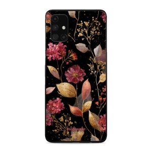 Lesklý kryt Mobiwear Glossy - Samsung Galaxy M31s - G171G Zlatavé lístky a květy