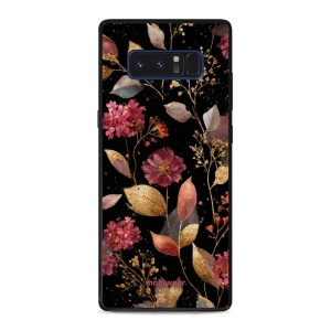 Lesklý kryt Mobiwear Glossy - Samsung Galaxy Note 8 - G171G Zlatavé lístky a květy