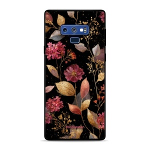 Lesklý kryt Mobiwear Glossy - Samsung Galaxy Note 9 - G171G Zlatavé lístky a květy