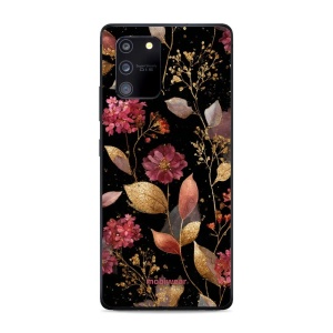 Lesklý kryt Mobiwear Glossy - Samsung Galaxy S10 Lite - G171G Zlatavé lístky a květy