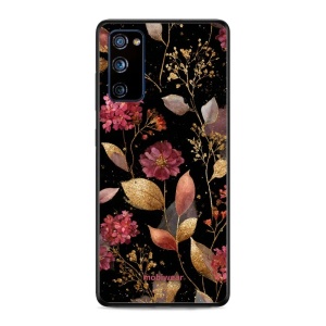 Lesklý kryt Mobiwear Glossy - Samsung Galaxy S20 FE - G171G Zlatavé lístky a květy