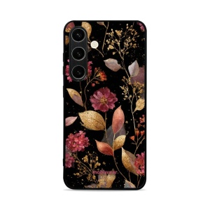 Lesklý kryt Mobiwear Glossy - Samsung Galaxy S24 - G171G Zlatavé lístky a květy