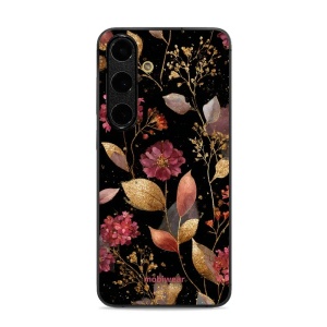 Lesklý kryt Mobiwear Glossy - Samsung Galaxy S24 FE - G171G Zlatavé lístky a květy