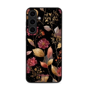 Lesklý kryt Mobiwear Glossy - Samsung Galaxy S25 Plus - G171G Zlatavé lístky a květy