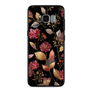 Lesklý kryt Mobiwear Glossy - Samsung Galaxy S8 - G171G Zlatavé lístky a květy