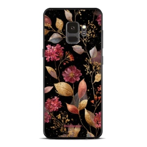 Lesklý kryt Mobiwear Glossy - Samsung Galaxy S9 - G171G Zlatavé lístky a květy