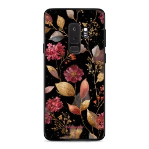 Lesklý kryt Mobiwear Glossy - Samsung Galaxy S9 Plus - G171G Zlatavé lístky a květy