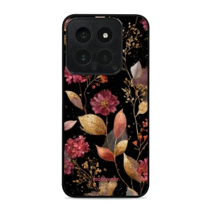 Lesklý kryt Mobiwear Glossy - Xiaomi 14 - G171G Zlatavé lístky a květy