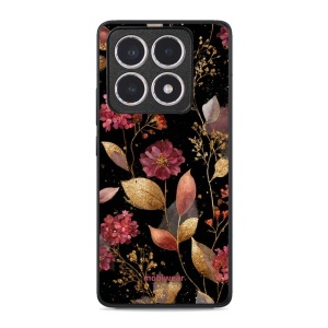 Lesklý kryt Mobiwear Glossy - Xiaomi 14T - G171G Zlatavé lístky a květy