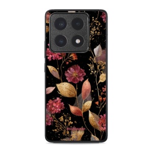 Lesklý kryt Mobiwear Glossy - Xiaomi 14T Pro - G171G Zlatavé lístky a květy