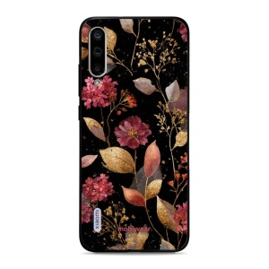 Lesklý kryt Mobiwear Glossy - Xiaomi Mi A3 - G171G Zlatavé lístky a květy