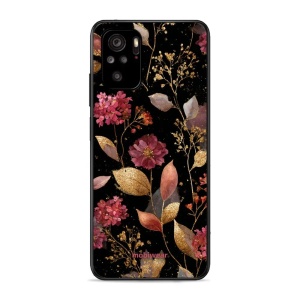 Lesklý kryt Mobiwear Glossy - Xiaomi POCO M5s - G171G Zlatavé lístky a květy