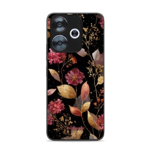 Lesklý kryt Mobiwear Glossy - Xiaomi Redmi 13 - G171G Zlatavé lístky a květy