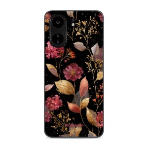 Lesklý kryt Mobiwear Glossy - Xiaomi Redmi 13C / Poco C65 - G171G Zlatavé lístky a květy