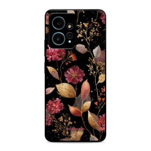 Lesklý kryt Mobiwear Glossy - Xiaomi Redmi Note 12 4G - G171G Zlatavé lístky a květy