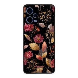 Lesklý kryt Mobiwear Glossy - Xiaomi Redmi Note 12 Pro 5G / Poco X5 Pro 5G - G171G Zlatavé lístky a květy