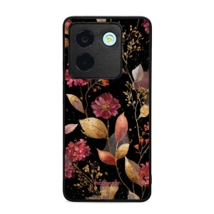 Lesklý kryt Mobiwear Glossy - Xiaomi POCO M7 Pro 5G - G171G Zlatavé lístky a květy