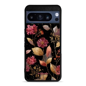 Lesklý kryt Mobiwear Glossy - Google Pixel 8 Pro - G171G Zlatavé lístky a květy