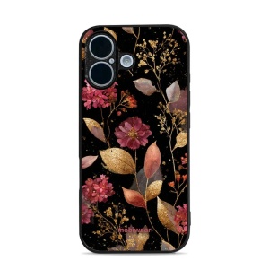 Lesklý kryt Mobiwear Glossy - Apple iPhone 17 - G171G Zlatavé lístky a květy