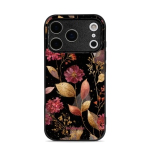 Lesklý kryt Mobiwear Glossy - Apple iPhone 17 Pro - G171G Zlatavé lístky a květy
