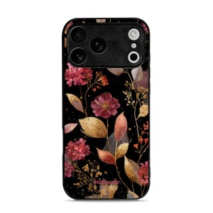 Lesklý kryt Mobiwear Glossy - Apple iPhone 17 Pro Max - G171G Zlatavé lístky a květy