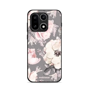 Lesklý kryt Mobiwear Glossy - OnePlus 15 - G034G - Květy na šedém pozadí