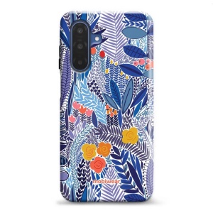 Odolný obal Mobiwear Elite Pro - Samsung Galaxy A17 / A17 5G - EP03E Modrá květena