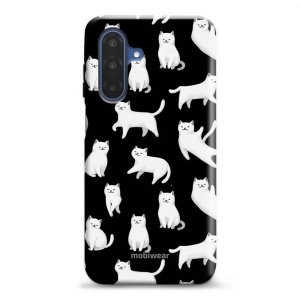 Odolný obal Mobiwear Elite Pro - Samsung Galaxy A17 / A17 5G - E163E Bílé kočičky