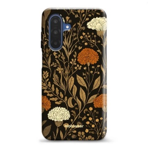 Odolný obal Mobiwear Elite Pro - Samsung Galaxy A17 / A17 5G - E174E Béžová a oranžová kvítka