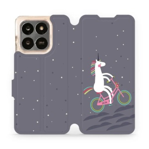 Flipové pouzdro Mobiwear - Honor X7d / Honor 400 Smart - V024P Jednorožec na kole
