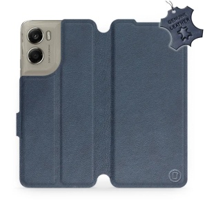 Kožené flip pouzdro Mobiwear - Motorola Moto G06 Power - Modré