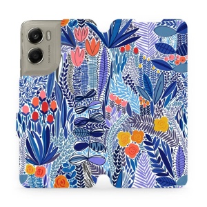 Flipové pouzdro Mobiwear - Motorola Moto G06 Power - MP03P Modrá květena