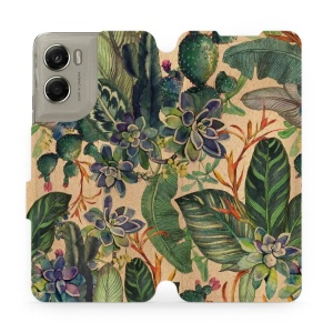 Flipové pouzdro Mobiwear - Motorola Moto G06 Power - VP05S Sukulenty