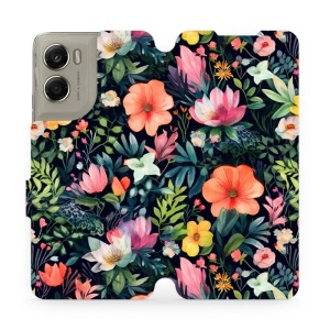 Flipové pouzdro Mobiwear - Motorola Moto G06 Power - VP48S Pestré kvítky