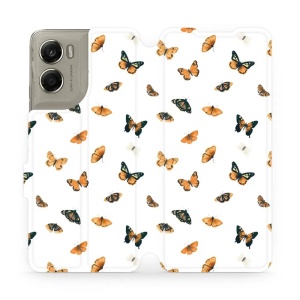 Flipové pouzdro Mobiwear - Motorola Moto G06 Power - VP77S Oranžoví motýlci