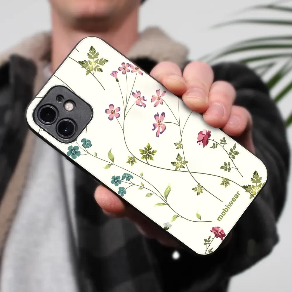 Lesklý kryt Mobiwear Glossy - Xiaomi Poco F5 Pro - G035G - Tenké rostlinky s květy