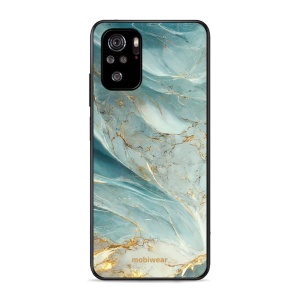 Lesklý kryt Mobiwear Glossy - Xiaomi Poco M5s - G022G Zelenkavý a zlatavý mramor