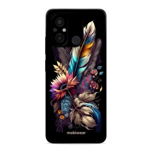 Lesklý kryt Mobiwear Glossy - Xiaomi Redmi 12C - G011G Kytice s pírkem