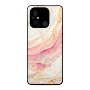 Lesklý kryt Mobiwear Glossy - Xiaomi Redmi 12C - G027G - Růžový a zlatavý mramor