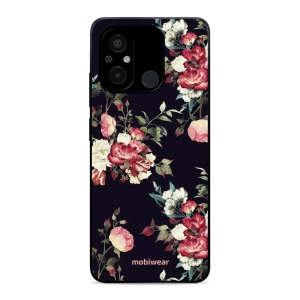 Lesklý kryt Mobiwear Glossy - Xiaomi Redmi 12C - G040G - Růže na černé