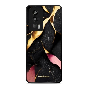 Lesklý kryt Mobiwear Glossy - Xiaomi Poco F5 Pro - G021G Černý a zlatavý mramor