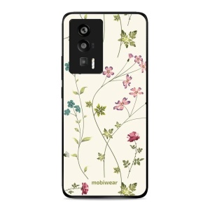 Lesklý kryt Mobiwear Glossy - Xiaomi Poco F5 Pro - G035G - Tenké rostlinky s květy