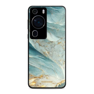 Lesklý kryt Mobiwear Glossy - Huawei P60 Pro - G022G Zelenkavý a zlatavý mramor