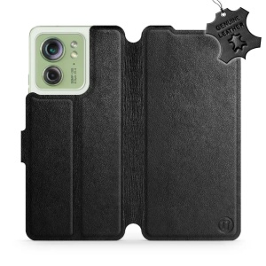 Kožené flip pouzdro Mobiwear - Motorola Edge 40 5G - Černé